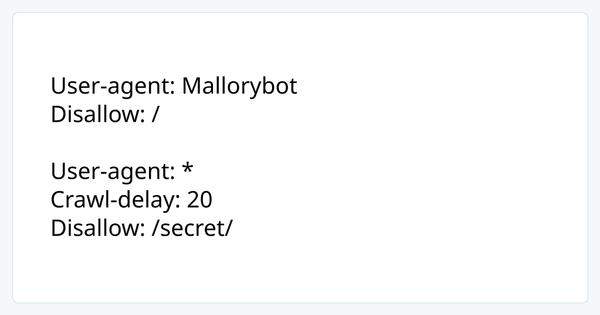 robots.txt 示例：不同用户代理对应的禁止访问规则